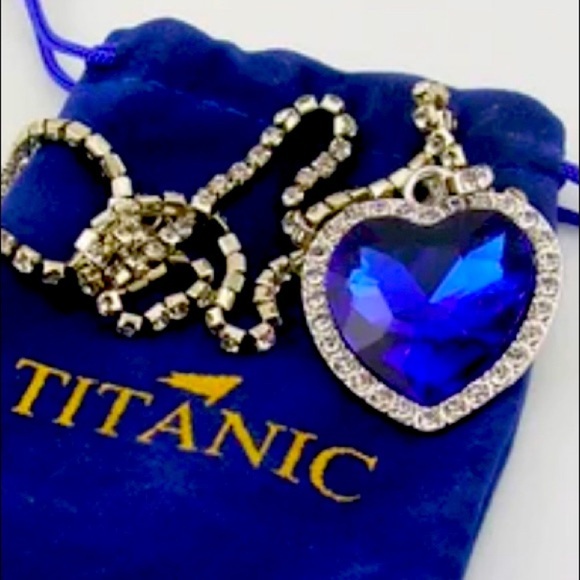 💙💎 “Le Cœur de la Mer” Titanic - “Heart of the Ocean” 925 Silver Necklace 💙💎 - Picture 2 of 14